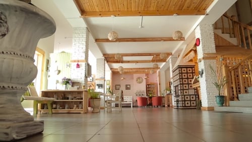 Boy And Girl Enteres The Boutique Hotel