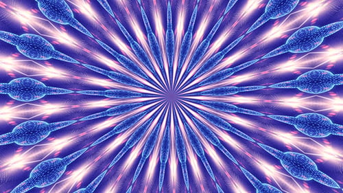 Abstrakter Hintergrund mit blauer Rotation aus vielen kleinen Elementen