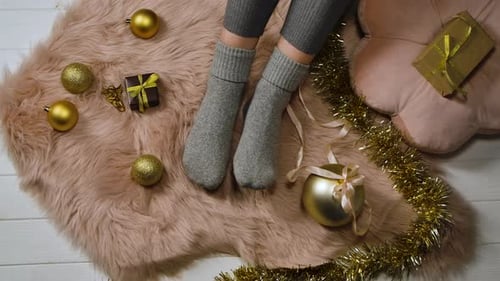 Cozy Christmas Mood with Gold Decorations