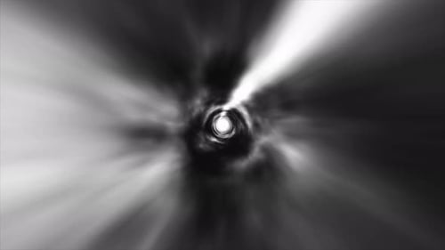 Tunnel de vitesse de la lumière Hyperspace Couleur noir et blanc