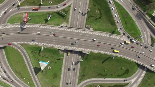 The Camera Pans Down To The Highway