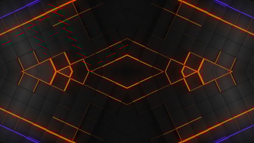 Dynamic Neon Geometric Animation Loop Background