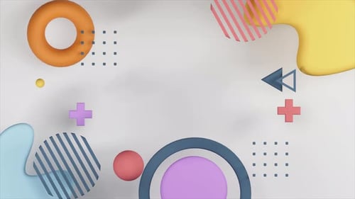 Colorful Abstract Geometric and Fluid Shapes Animated Background