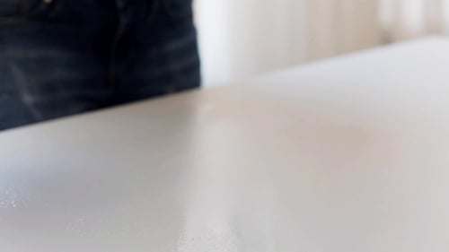 Arm Cleaning Table with Spray and Cloth