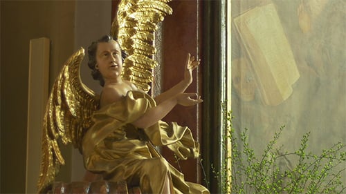 Golden Angel Statue Close Up