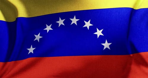 Realistic Fabric Flag of Venezuela Waving Animation