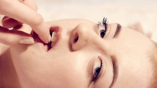 Fair-Skinned Woman's Intimate Close-Up