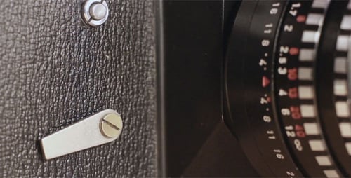 Close Up of Vintage Camera Lens