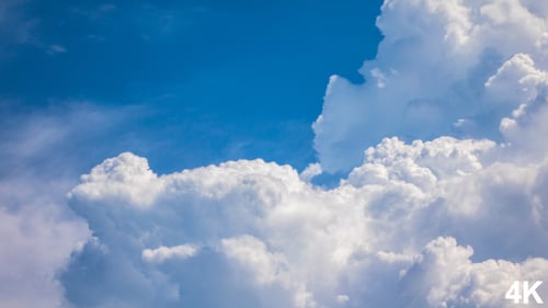 Clouds Time Lapse Against Blue Sky