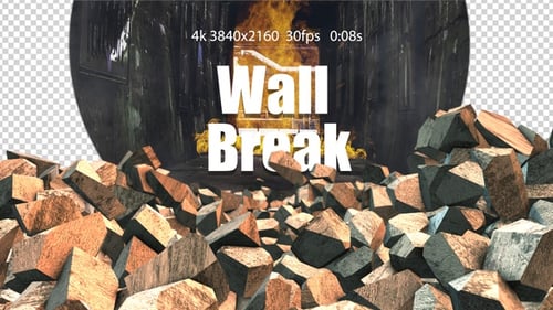 Shattering Wall Reveal Transition with Metallic Debris