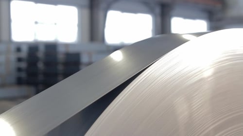 Shiny Metal Roll Manufacturing Production in Factory