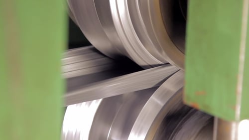 Rolling Machine Is Bending Metal Tape 6