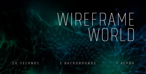 Animated Wireframe Network Abstract Technology Background