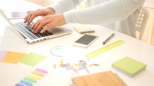 Freelance Designer Working with Laptop