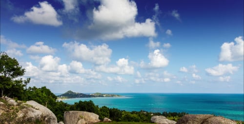 Breathtaking Tropical Island Coastline View