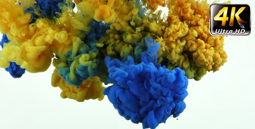 Abstract Ink Flowing and Mixing in Water