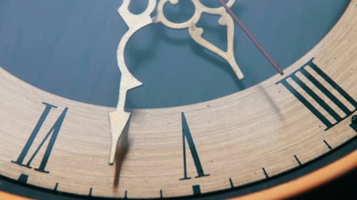 Vintage Analog Antique Clock With Arrows
