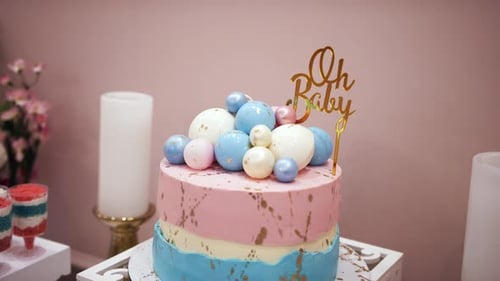 Beautiful Buffet with Many Sweet Snacks a Candy Bar with Cupcakes Cakepops Macaroons Cake Bizet and