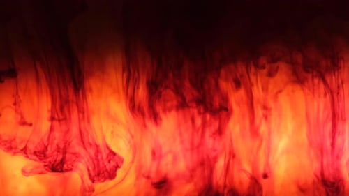 Abstract Red Ink Swirling Fluid Background