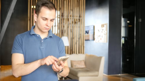 Typing Mail on Smartphone