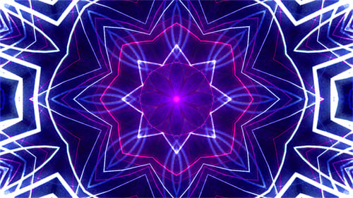 Dynamic Neon Geometric Kaleidoscope Visual Loop