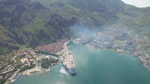 Aerial View Of Cruise Ship