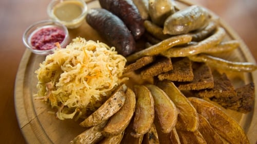 Plate With Beer Snacks