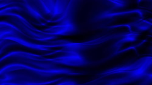 Abstract Blue Fluid Waves Flowing Background Loop