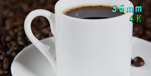 Coffee Cup and Beans