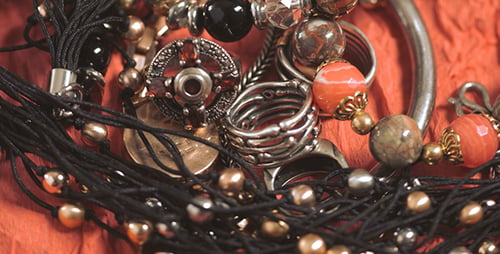 Collection of Fashion Jewelry with Rings and Necklaces
