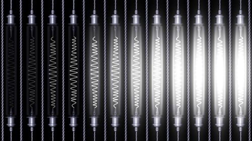 Seamlessly Looping Animation of Glowing Electric Tubes