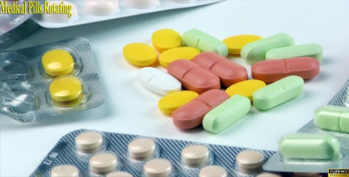 Medical Pills Rotating