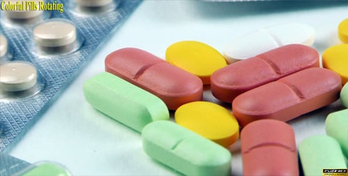 Colorful Pills Rotating