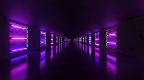 Tunnel light Neon background abstract