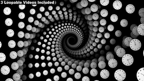 Loopable Uhren Spirals Tunnel, Paket (3 Videos)