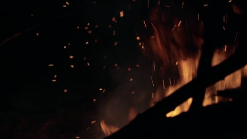 Flammenflammen auf schwarzem Hintergrund.