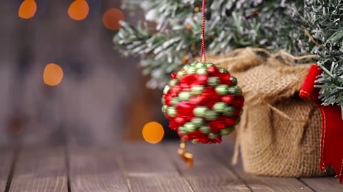 Christmas Ornament Decoration Hanging on Christmas Tree