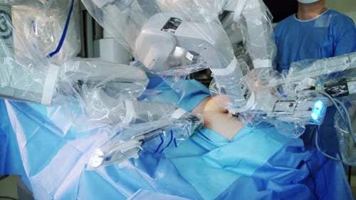 Advanced Robotic Surgery Machine at Hospital