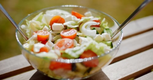 Bowl Of Fresh Mixed Green Salad
