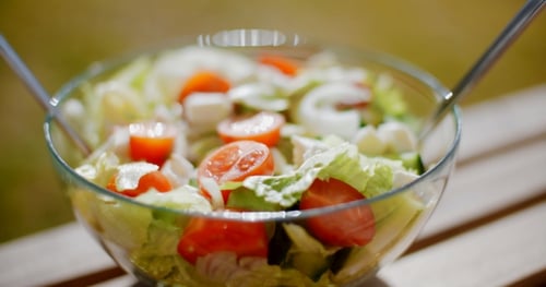 Bowl Of Fresh Mixed Green Salad