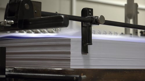 Printing Machine Processing White Paper