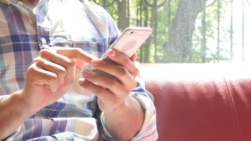 Typing Message on Mobile Phone
