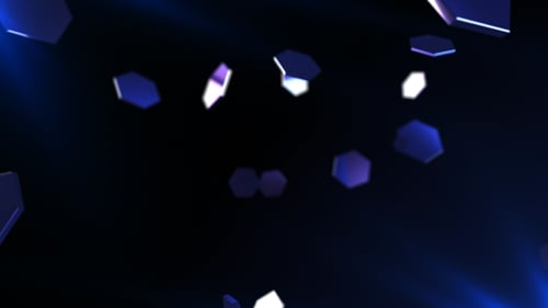 Flying Purple Hexagons