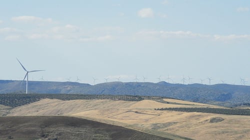 Wind Turbines Energy Running