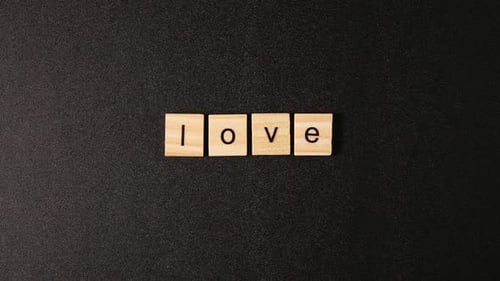 Love Word On A Wooden Blocks