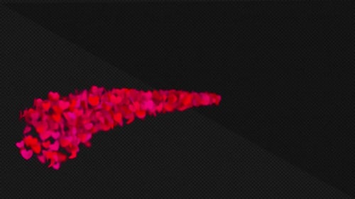 Flying Red Hearts Stream Transition