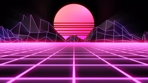 Futuristic Retro Background
