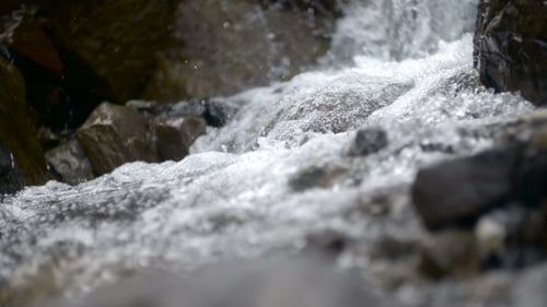 Reiner Süßwasser-Wasserfall im Wald In Den Bergen