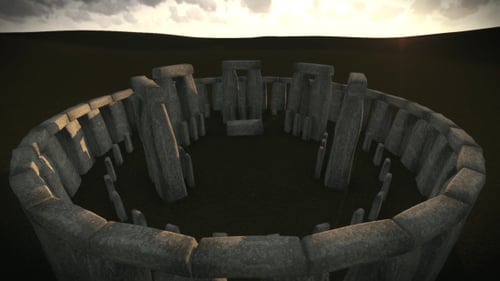 3D Stonehenge-Animation - 2 Szenen