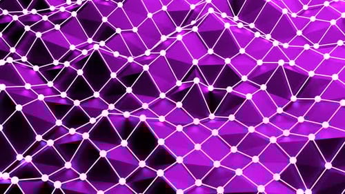 Plexus of Abstract Geometric Lines with Moving Triangles and Dots